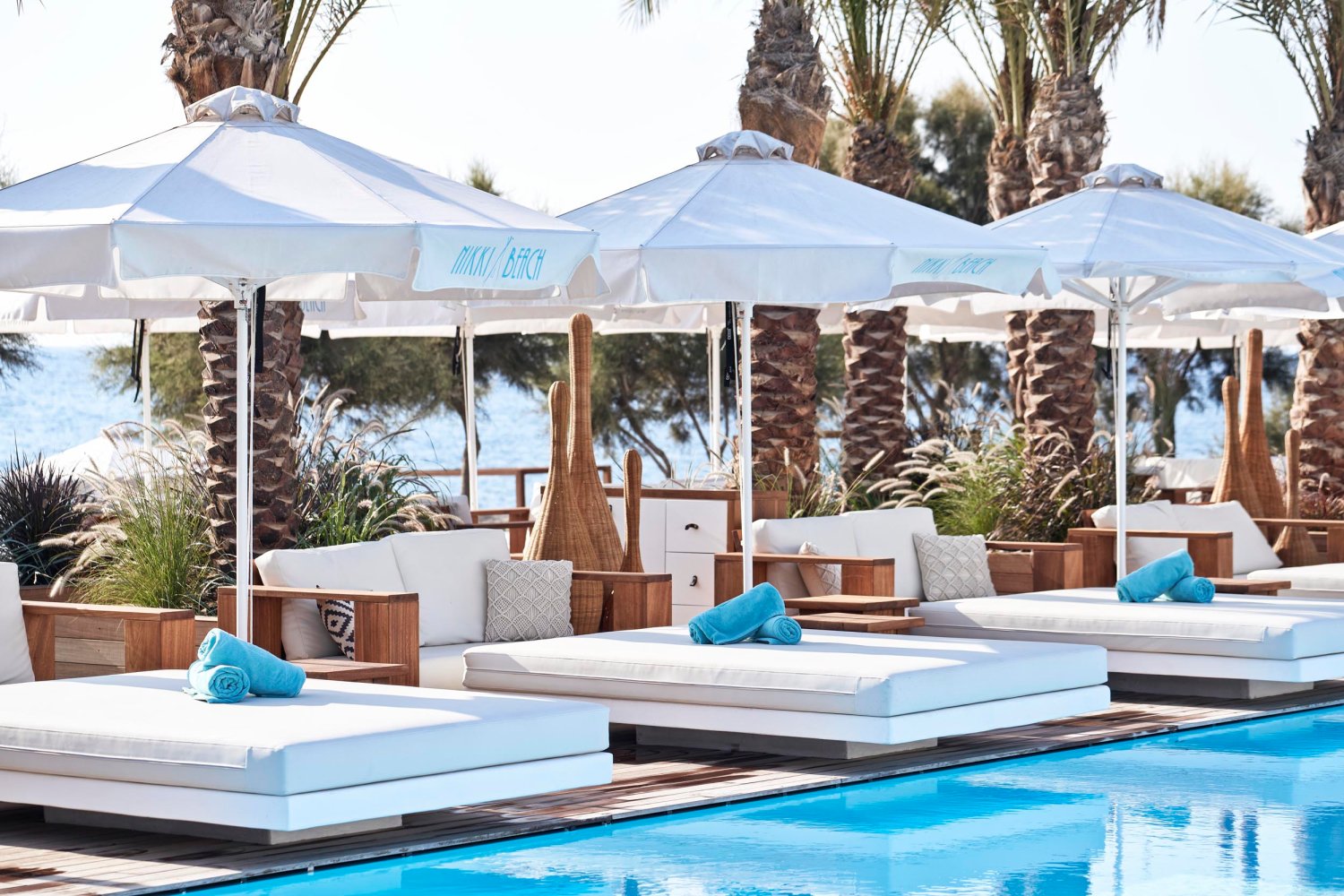 Nikki Beach Santorini - Poolside sun beds