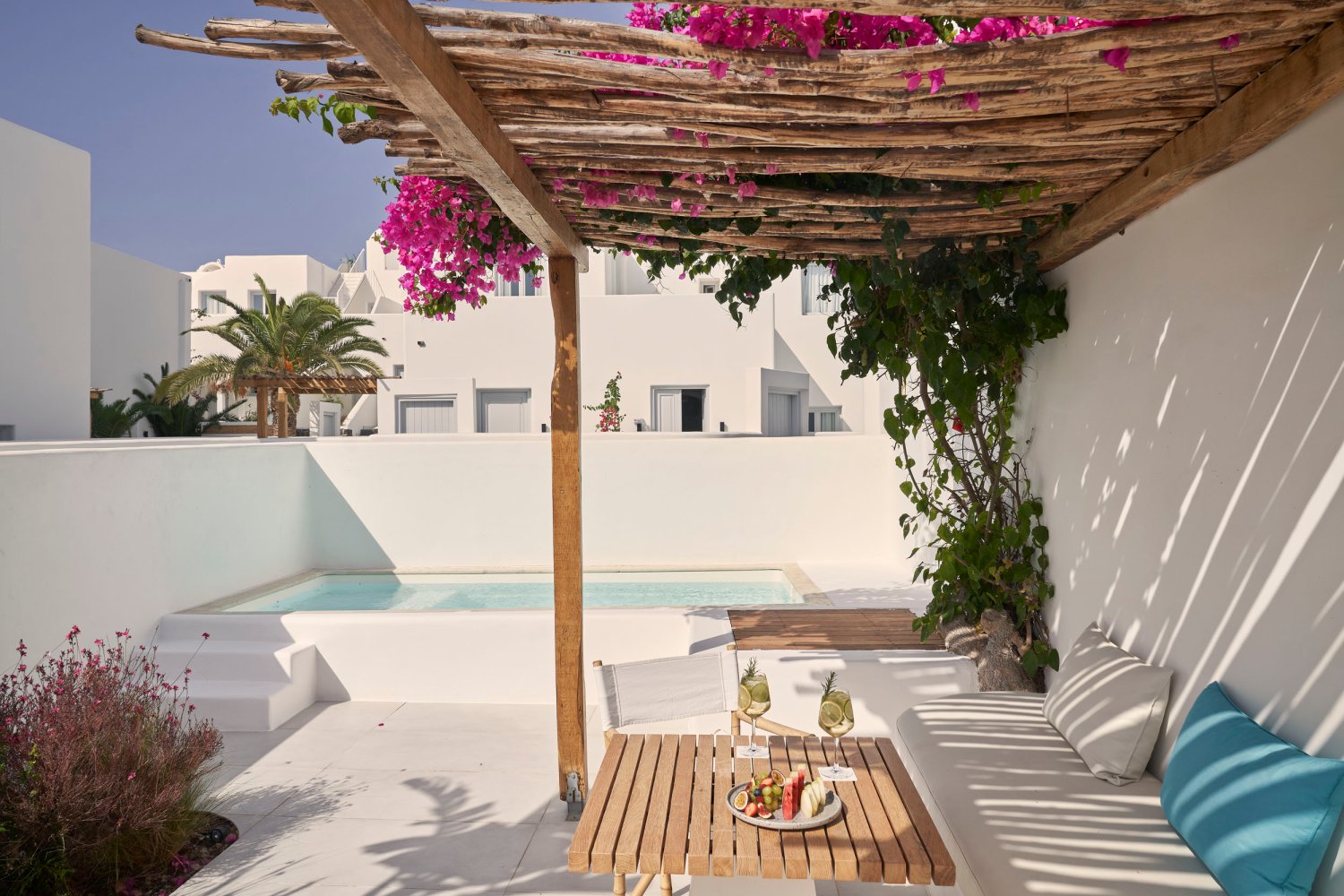 Ultra Suite with Private Pool & Patio, pool area with canopy and seating area