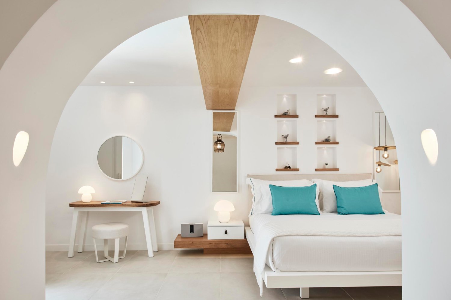 Nikki Beach Santorini - Bedroom and dressing table